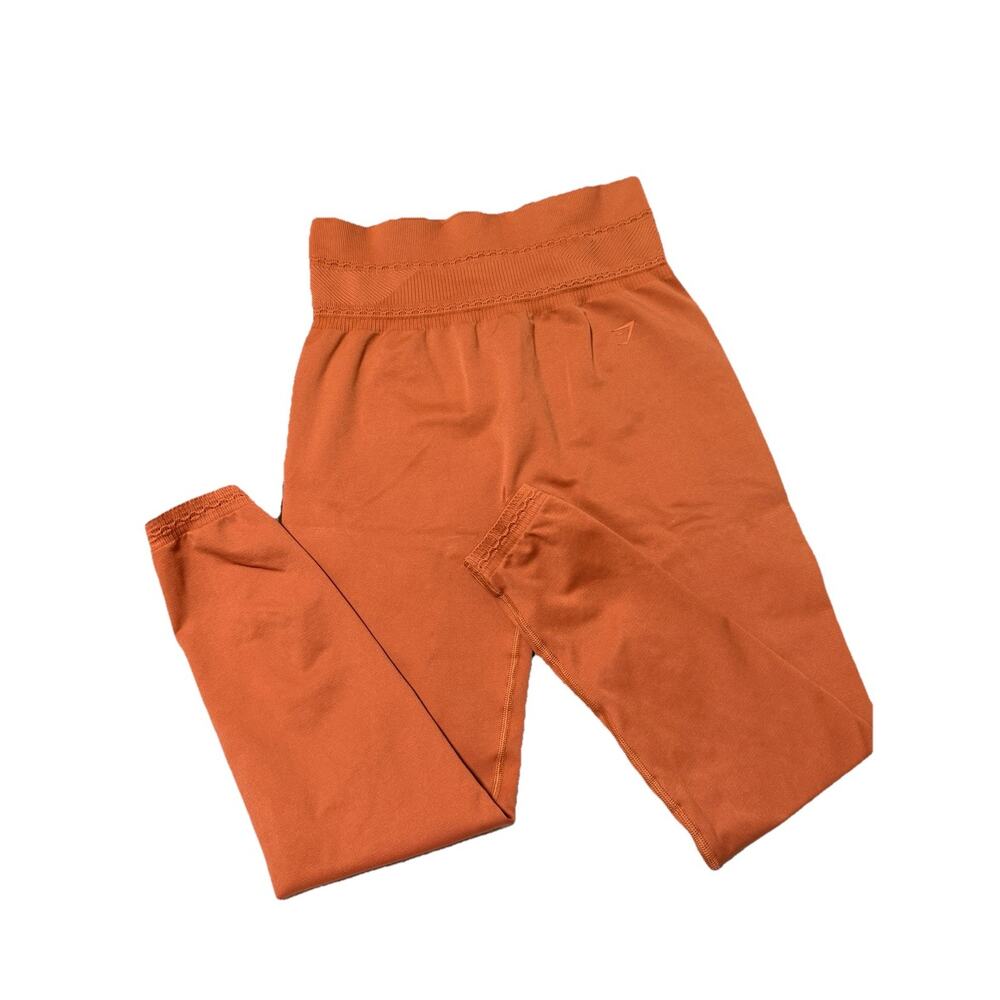 Gymshark High-Waist Leggings in Rust Orange 25” Waist No Size Tag
